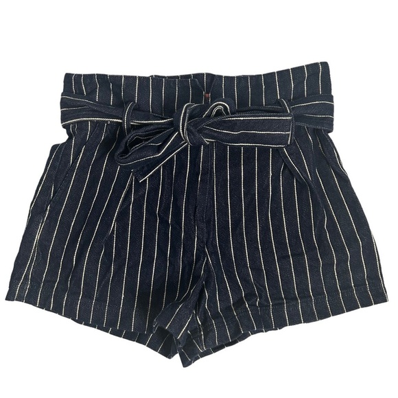 Manning Cartell Pants - Manning Cartell Pinstriped Waist Tie Denim Shorts